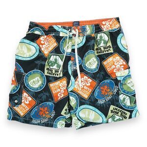 Caribbean Joe Let Go Mens XL Swim Trunks‎ Board Shorts Blue Floral Hawaiian